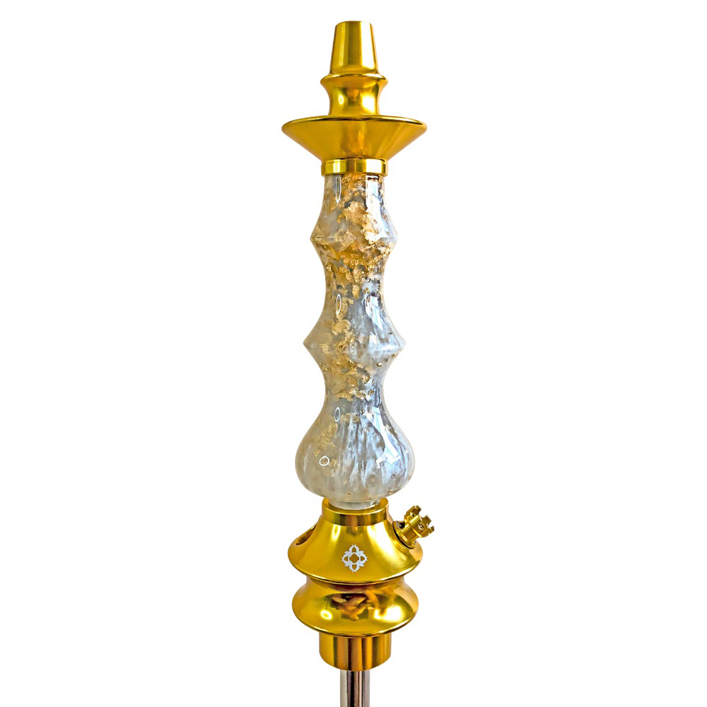 15109767691-prdcrt003.jpg Stem Narguile Amazon Hookah Pride Cartier - Dourado/Pearl White Gold - Imagem 1