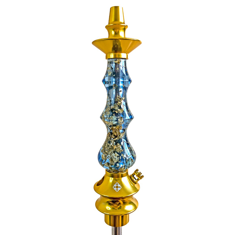 15109772551-prdcrt004.jpg Stem Narguile Amazon Hookah Pride Cartier - Dourado/Tanzanite Blue - Imagem 1
