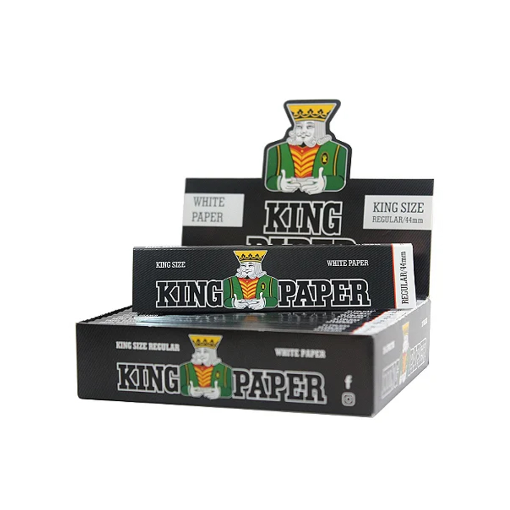 15183645133-sem-titulo-1-copiar.jpg Seda King Paper King Size White Regular 44MM (Caixa C/ 20 Livretos De 33 Folhas) - Imagem 1