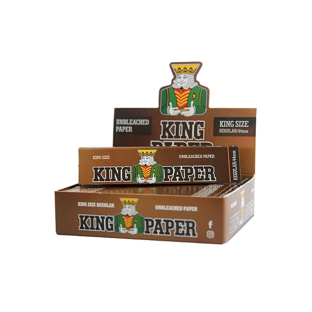 15183645980-ddmmpa32.jpg Seda King Paper King Size Unbleached Regular 44MM (Caixa C/ 20 Livretos De 33 Folhas) - Imagem 1