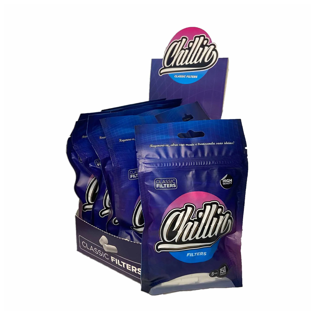 15183728321-ddmmpa45.jpg Display Filtro Chillin Classic 6x15mm (CX/10 Pacotes de 150 Unidades) - Imagem 1