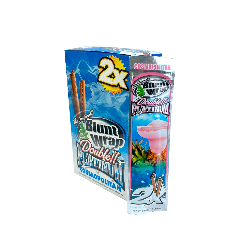 15184518335-bwdpc08.png Display Seda Blunt Wrap Double Platinium (CX/25 Pacotes Com 2 un) - Cosmopolitan - Imagem 1