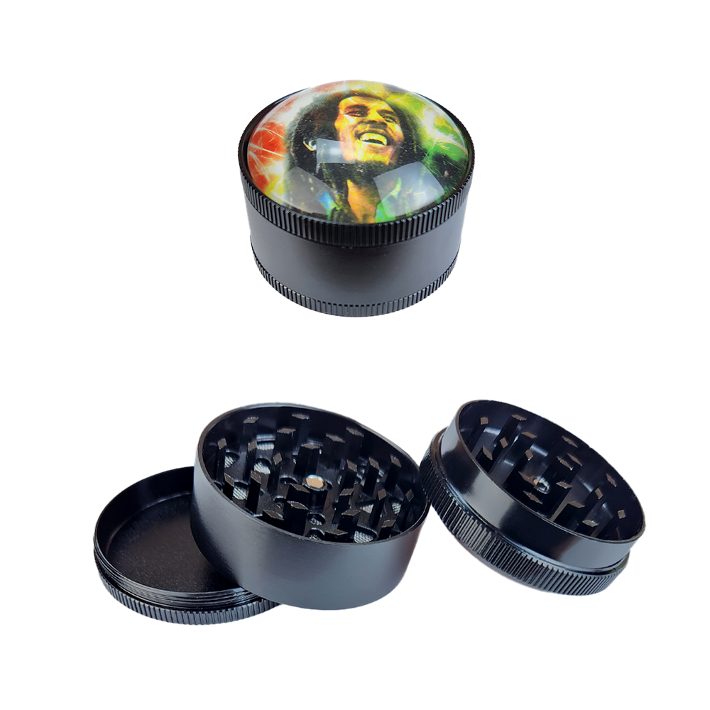 15198731627-dcvdz06.png Dichavador Visão Lupa Médio 3 Partes - Bob Marley Relâmpagos - Imagem 1