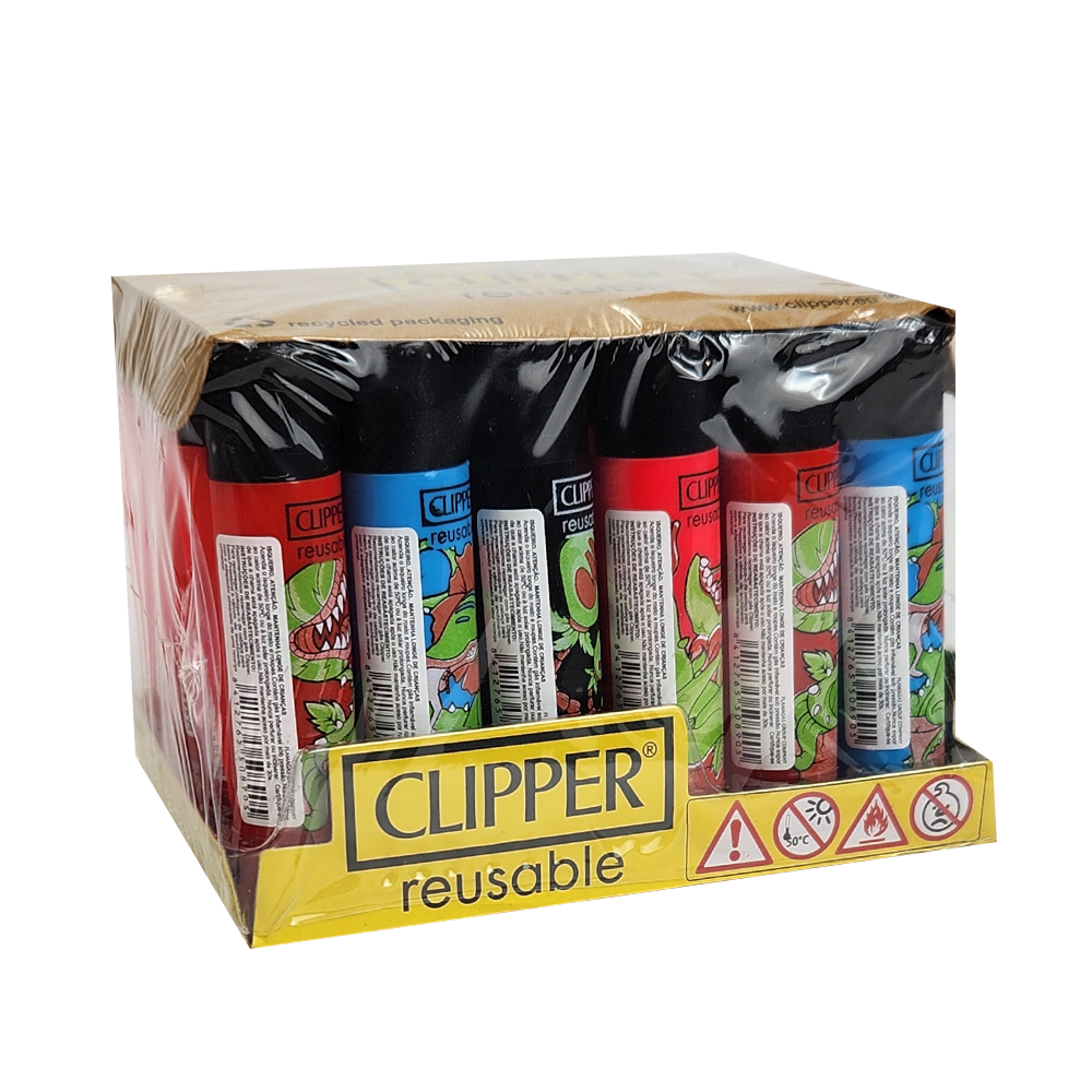 15214841869-mdbty13.png Display Isqueiro Clipper Desenho - Plantas Carnívoras (CX/24 Unidades) - Imagem 1