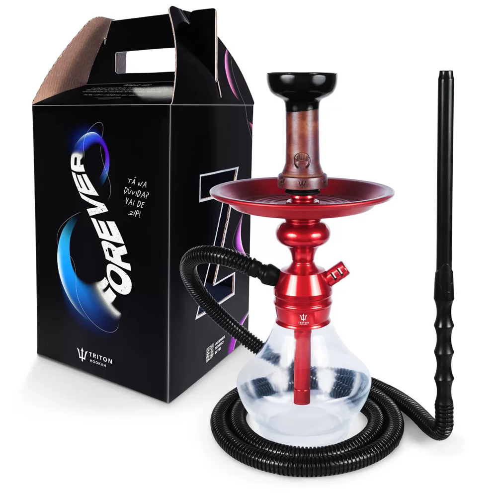 15218839630-nctfsk03.png Narguile Completo Triton Forever - Vermelho - Imagem 1