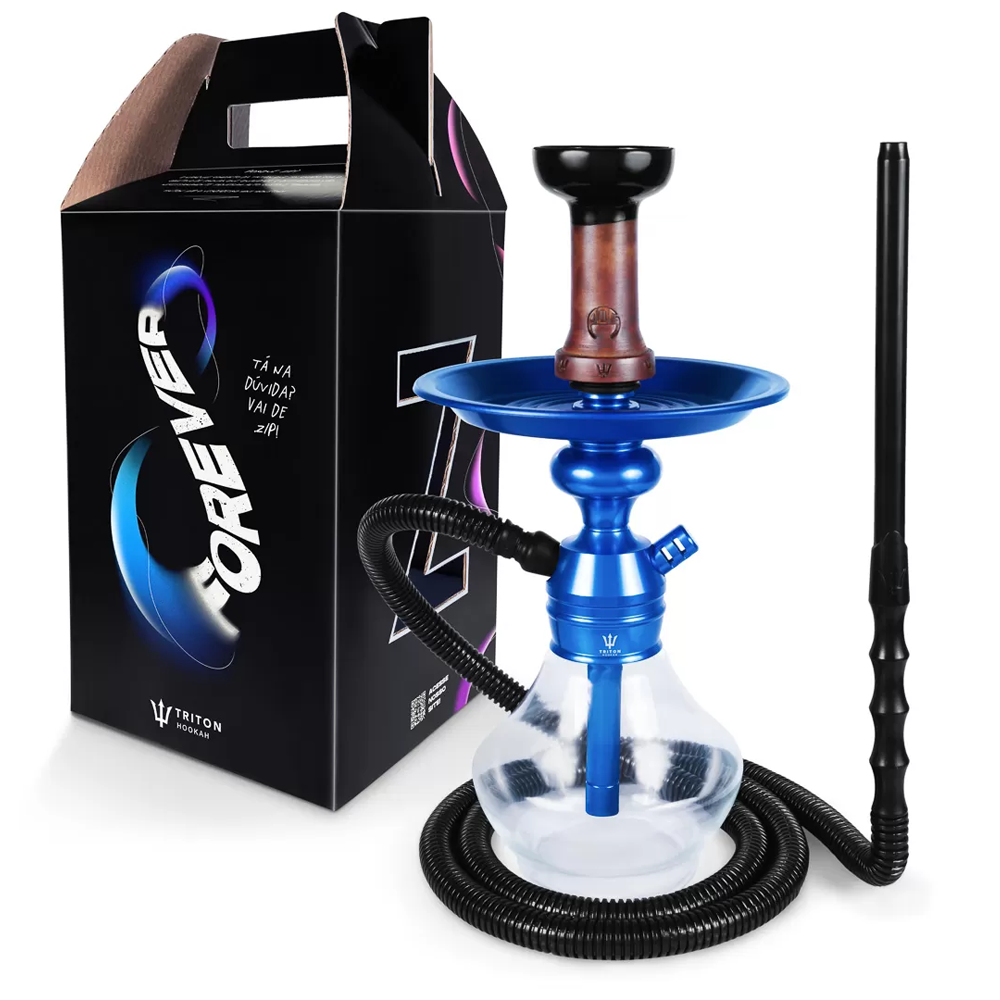 15218840196-nctfsk08.png Narguile Completo Triton Forever - Azul - Imagem 1