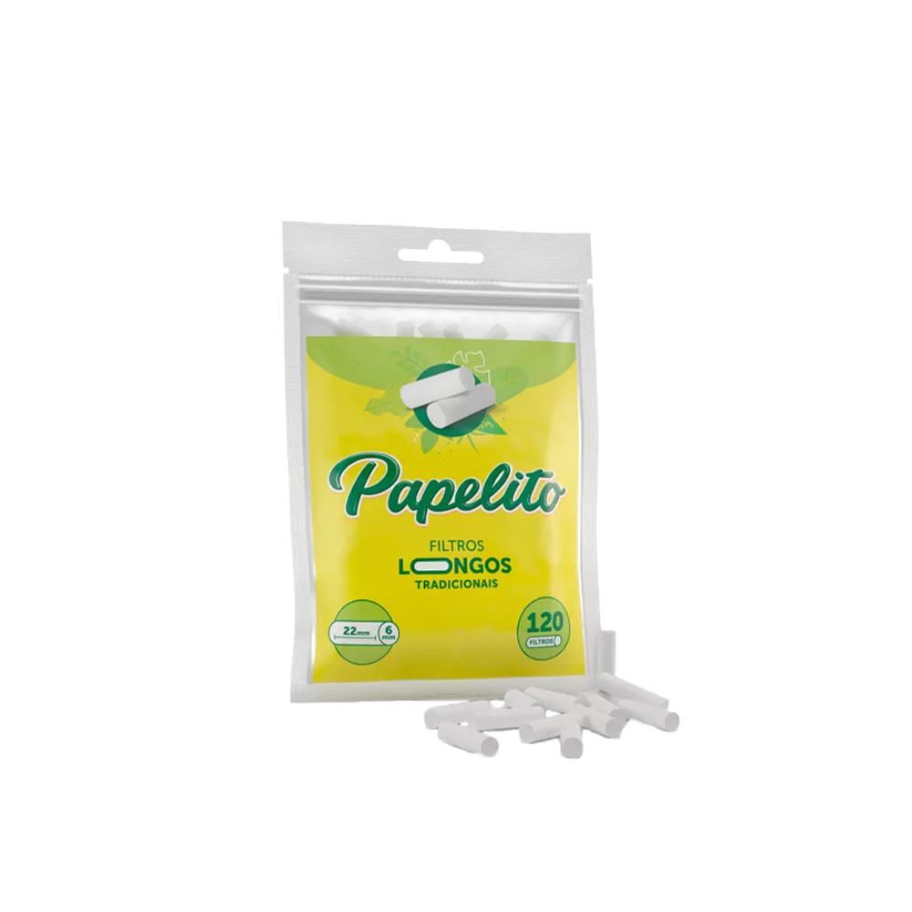 15238652633-isuque13.png Filtro Papelito Tradicional Longo 22mm X 6mm (Pacote de 120un) - Imagem 1