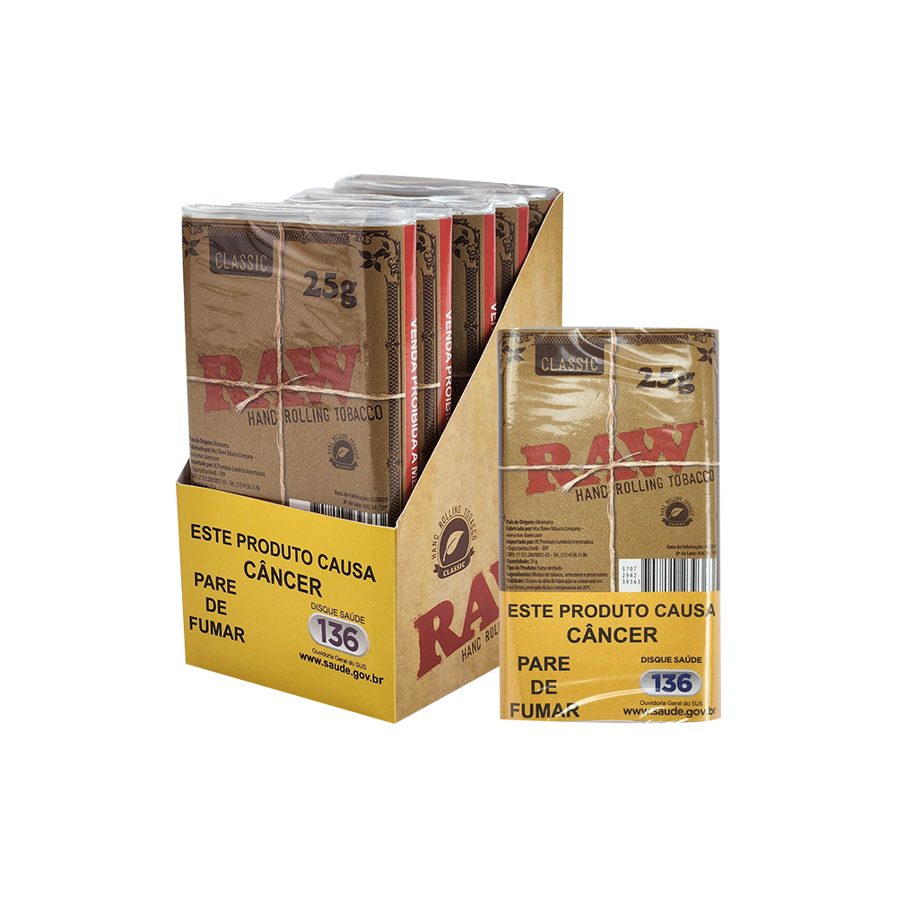 15269167783-uihga03.png Display Tabaco Para Enrolar Cigarro Raw Classic 25g (CX/5un De 25g) - Imagem 1
