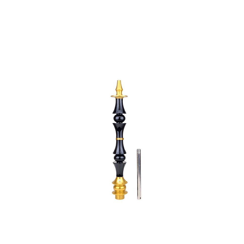 T3LFDSR5J Stem Narguile Marajah Hookah Umbrella Grande Dourado/Preto Brilhante - Imagem 1