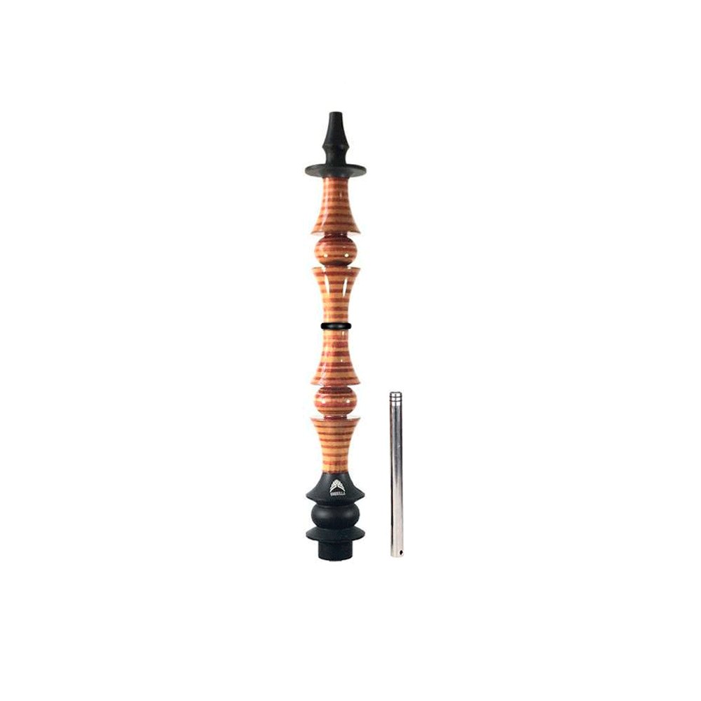 U8W8RQVYU Stem Narguile Marajah Hookah Umbrella Grande Preto/Vermelho Stripes - Imagem 1