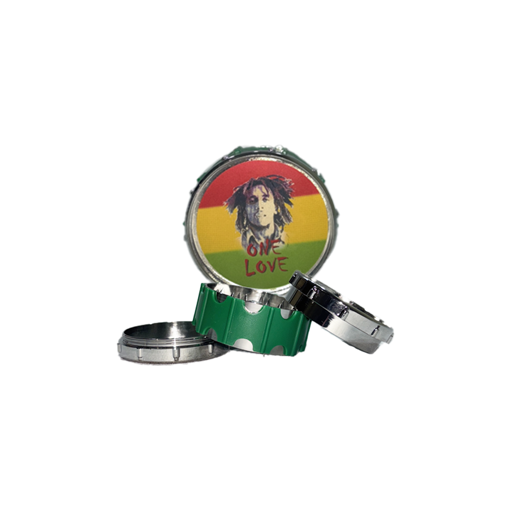 15354656257-chatri05.png Dichavador De Metal MD Tambor Bob Marley - Verde - Imagem 1