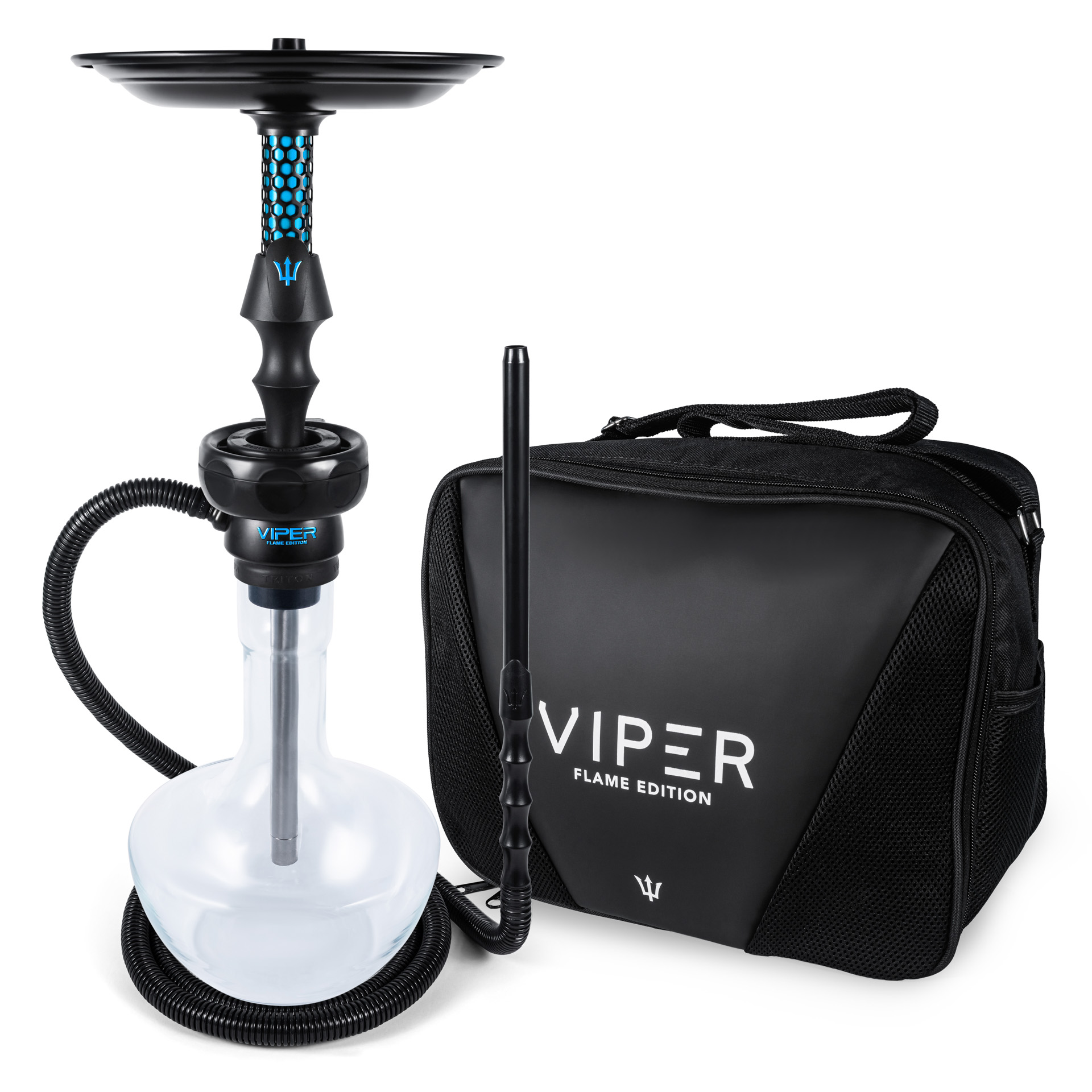 15559827680-07-viper-flame-azul-002.jpg Narguile Completo Triton Viper Flame Edition Bolsa - Azul - Imagem 1